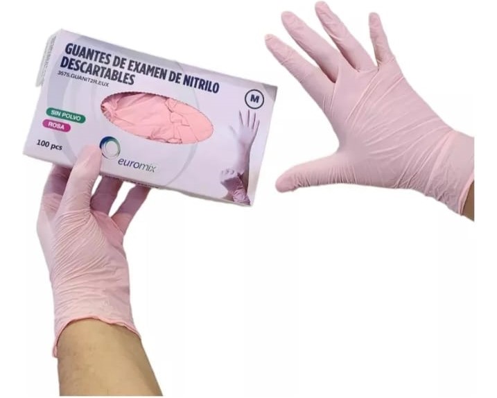 Guantes de nitrilo ROSA