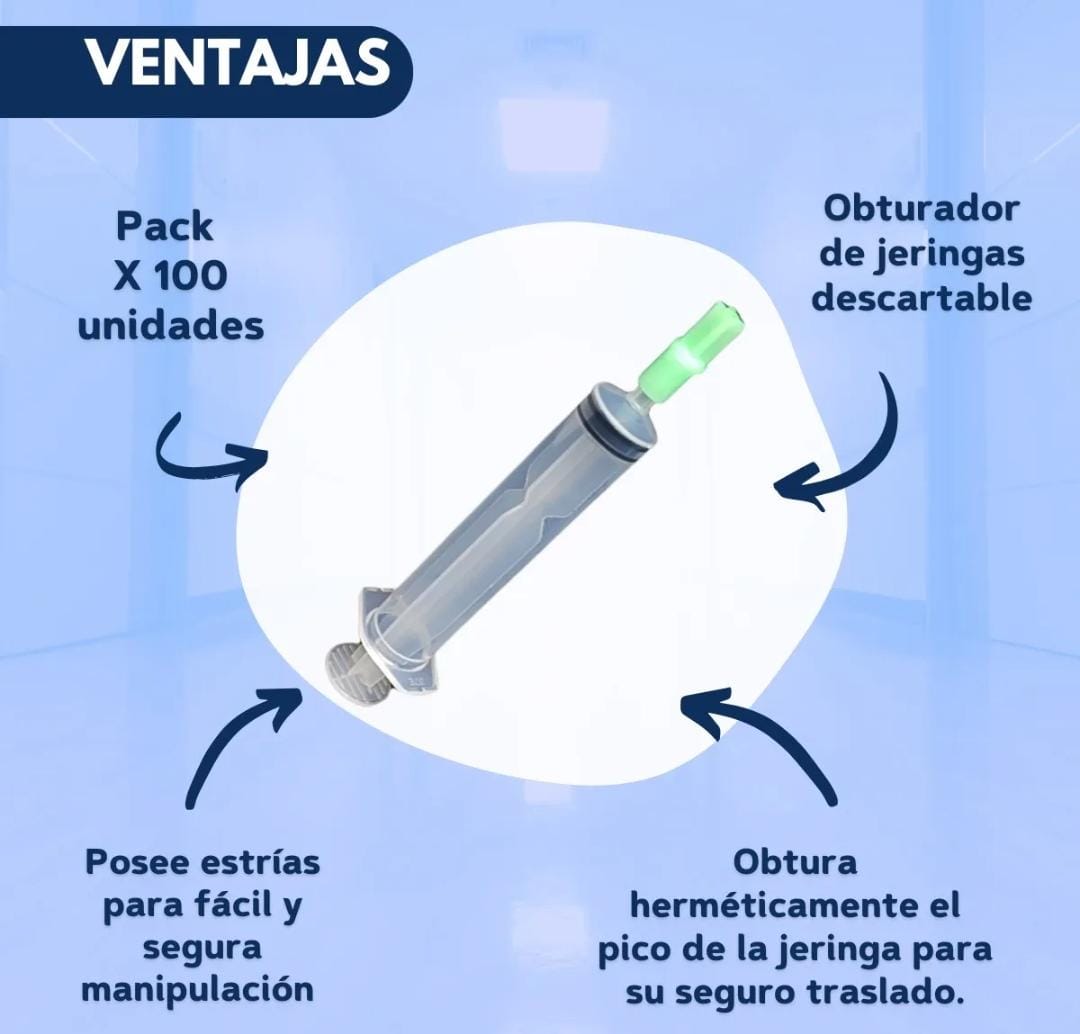 Obturador / Tapón De Jeringas Verde